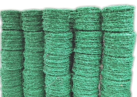 14x14 Green Pvc Razor Barbed Wire Secure Barbed For Fencing