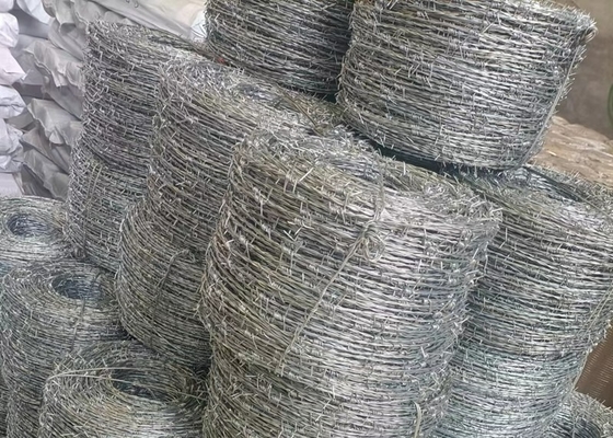 Guard Against Theft Hot Dipped Galvanized Barbed Wire 2.0 - 3.5mm
