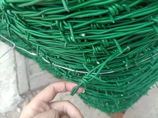 16 Gauge Pvc Coated Barbed Wire For Military Defence
