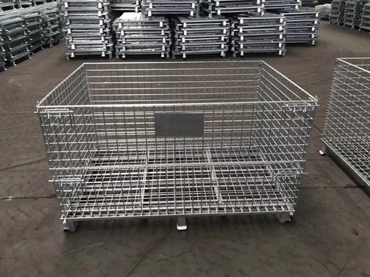 Q195 Stainless Steel Large Wire Mesh Storage Containers Antirust Metal Mesh Storage Boxes