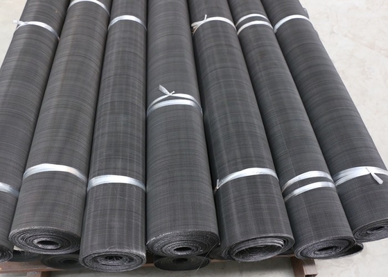 Dutch Weave 12X64 Mesh To 40X200 Mesh Black Wire Cloth High Strength