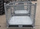 Galvanized Steel Q195 4.0-6.0mm Wire Mesh Pallet Cage Foldable Wire Mesh Basket