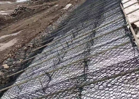 3.7mm Zinc Aluminum Alloy Heavy Hexagonal Wire Netting Gabion Mesh 100x150mm Opening